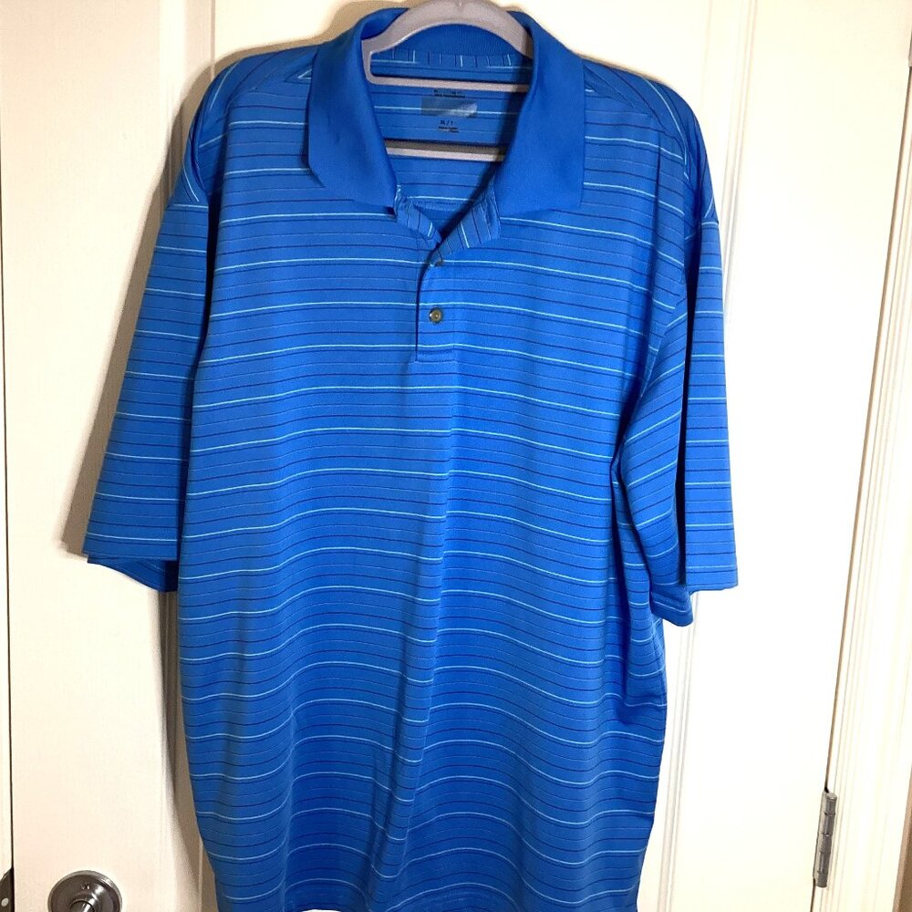 Performance Polo Men's Size XL Golf Golfing Short Sleeve Shirt Blue